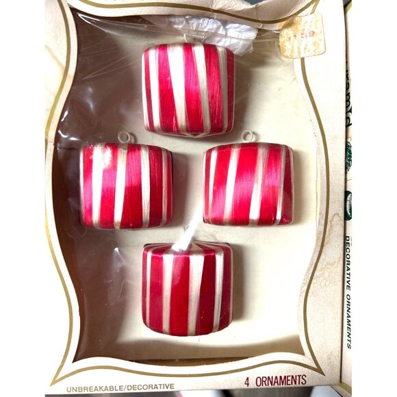 Vintage Pyramid Unbreakable Decorative Ornaments 4 Pack Rauch Industries USA - Picture 2 of 6